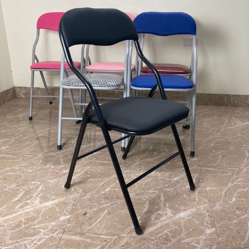 Ghế xếp sơn tĩnh điện,ghế gấp gọn ngồi học,làm việc,ghế đệm mút bọc da vpc cao cao cấp êm ái