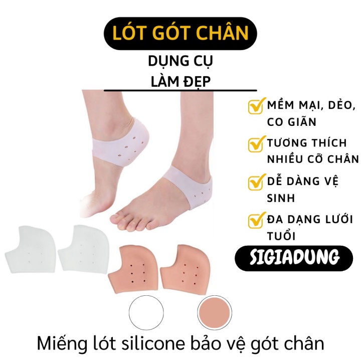 GIÁ SỈ Miếng bảo vệ gót chân, miếng bảo vệ gót chân bằng silicon mềm mại, dẻo và co giãn tốt 3929