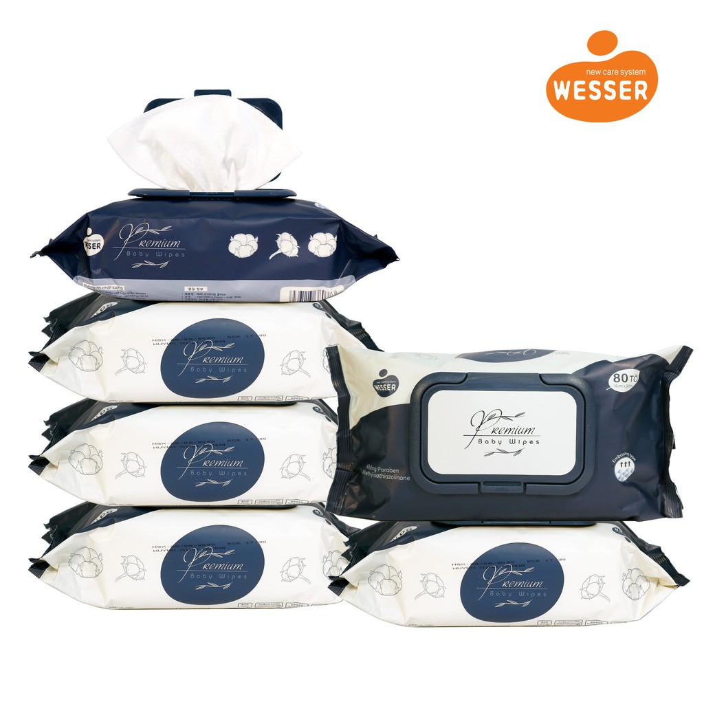 [MẪU MỚI CHÍNH HÃNG] khăn ướt weser 80 tờ /72  tờ cao cấp
