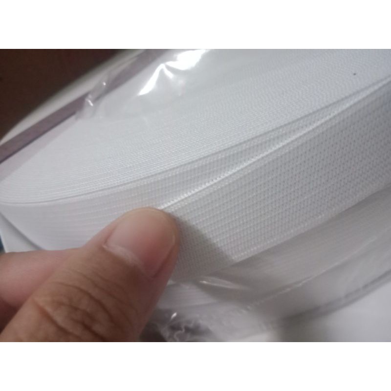 Dây Thun Lưng Quần Cao Cấp. Co Giãn Đàn Hồi Tốt.Mét Màu Trắng, Màu  may lưng thun quần dùng trong may mặc, phụ liệu