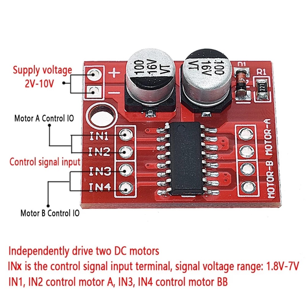 CHANNEL Mô Đun Điều Khiển Động Cơ Bước 2 Kênh Pwm L298N Dc