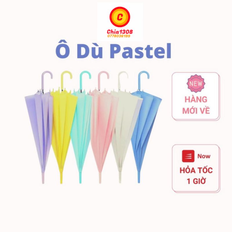 Ô DÙ TRONG MỜ MÀU PASTEL VẢI NHỰA CAO CẤP ( SỈ INBOX)