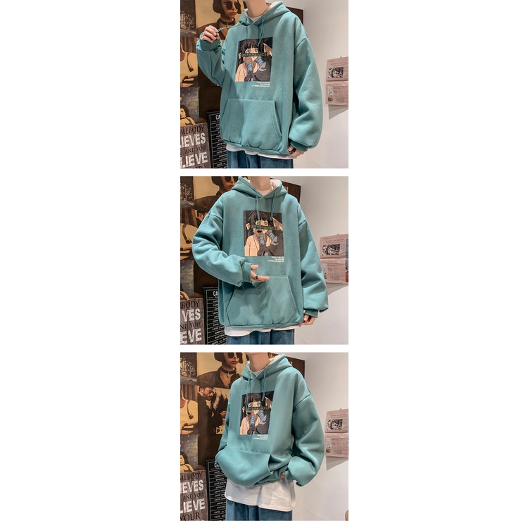 Áo nỉ hoodie nam form rông Áo hoodie nam form rộng thời trang unisex hàn quốc vải nỉ bông in hình thời trang