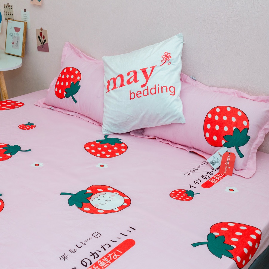 Ga giường bọc đệm May Bedding kèm 2 vỏ gối poly cotton kích thước m6 hoặc m8 nhiều mẫu | BigBuy360 - bigbuy360.vn