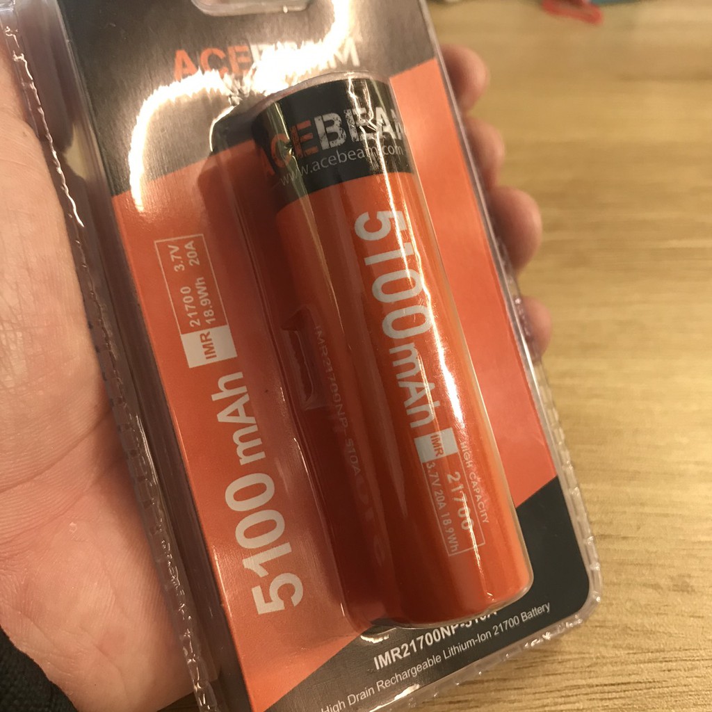 Pin sạc cao cấp dự phòng Li-ion ACEBEAM 21700 dung lượng 5100mAh