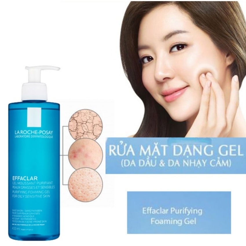 Sữa rửa mặt La Roche Posay Effaclar cho da dầu, mụn, nhạy cảm - licyhouse