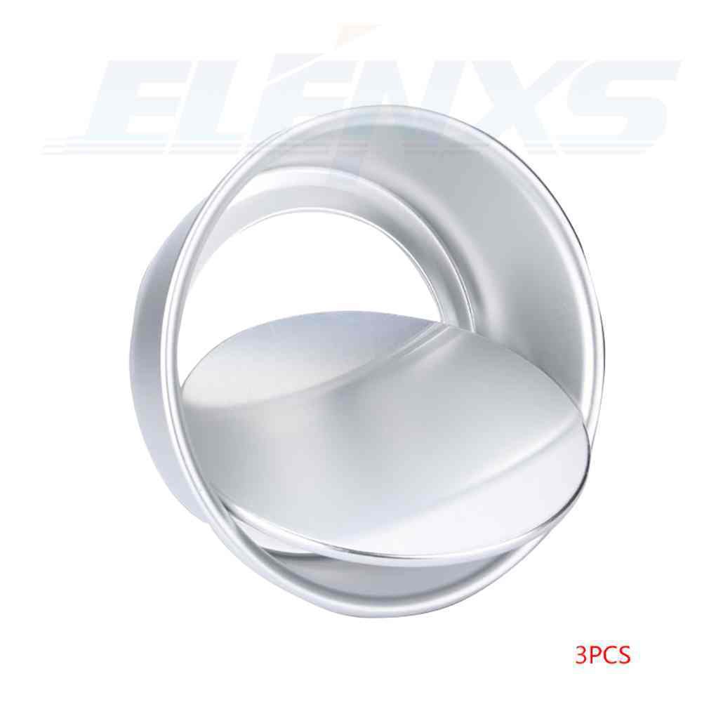 Bộ 3 khuôn làm bánh đế rời 2 inch bằng hợp kim nhôm chất lượng cao