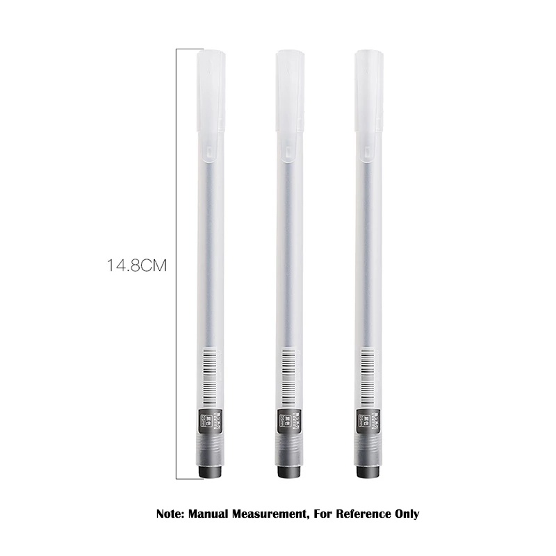 1 Set Bút Mực Gel Ngòi Bút 0.5mm Vỏ Màu Đen Sợi Carbon Kiểu Dáng Đơn Giản Dành Cho Học Sinh