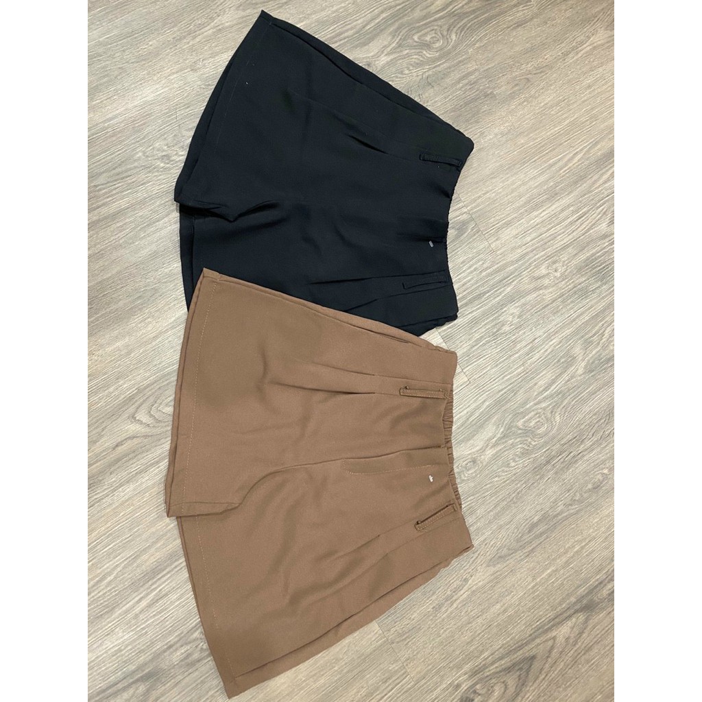 Quần Short lưng cao cạp chun sau ống rộng