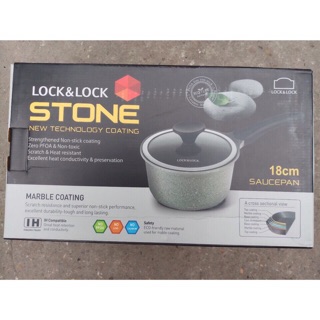 🍳🍳QUÁNH LOCK ĐÁ STONE 7 LỚP PHI Lock&Lock LCA6181D (18cm )