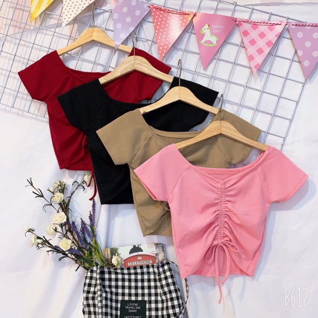 [ Mã WASTAPR giảm 10K đơn 50K] ÁO TRỄ VAI GÂN DÂY RÚT | BigBuy360 - bigbuy360.vn