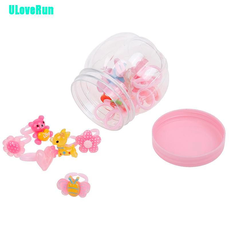 Hộp 20 Nhẫn resin Xinh Xắn Dành Cho Bé Gái