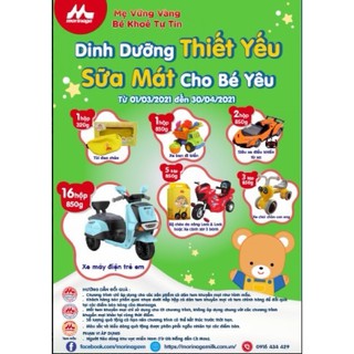 [TẶNG XE ĐIỆN CHO BÉ YÊU] [SỮA MORINAGA SỐ 2 DATE T12/2022(16h)