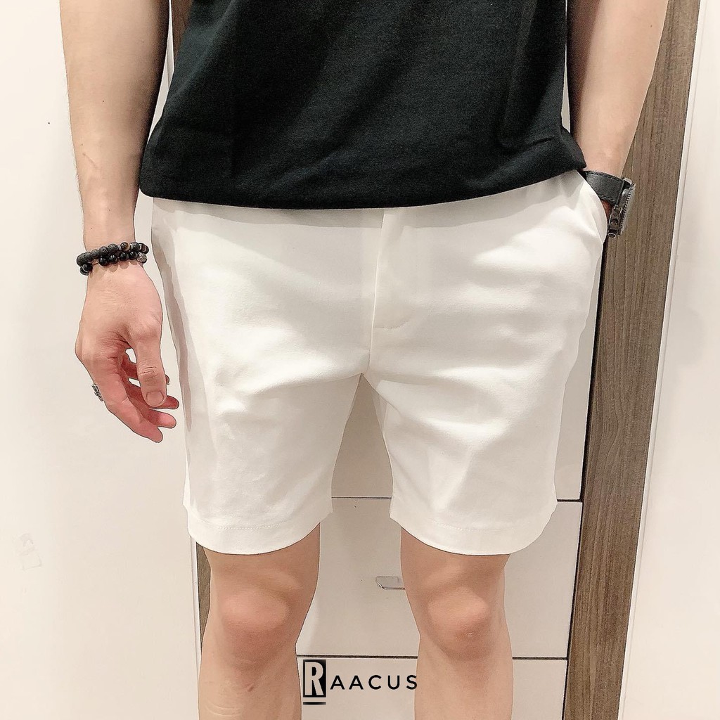 Quần short nam kaki kiểu quần âu thời trang nam unisex, quần short thể thao nam RAACUS-Q052