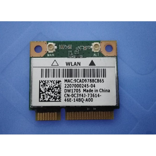 Card wifi laptop DELL dòng DW-1xxx, card mạng không dây