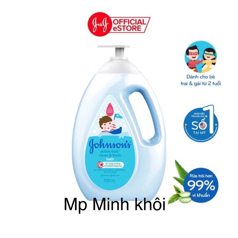 Sữa tắm johnson’s chiết xuất từ trà xanh và nha đam 1000ml