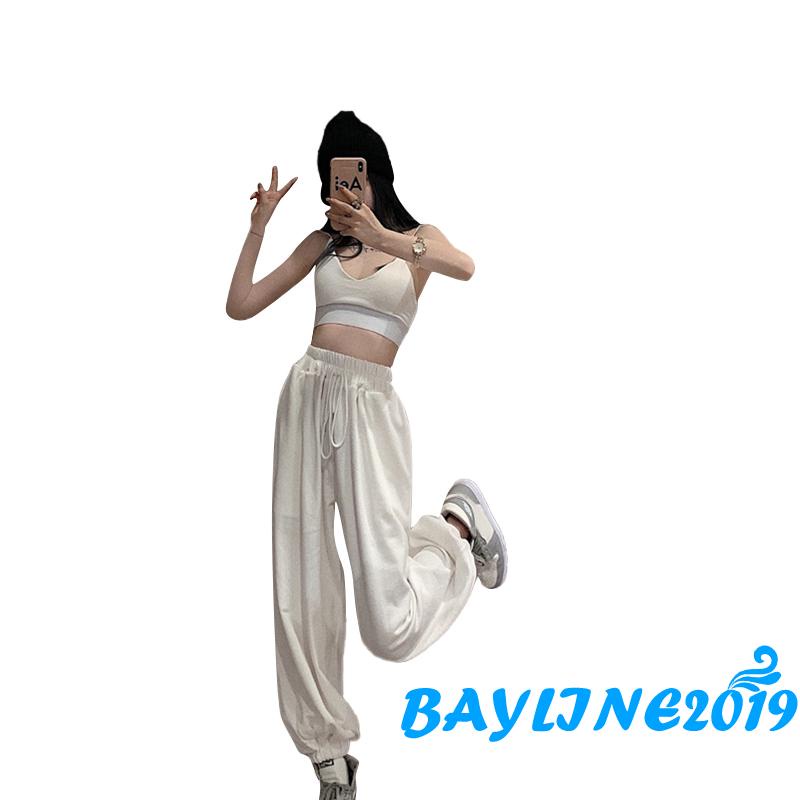 Set Áo Dây Hở Lưng + Quần Dài Lưng Cao Ống Rộng Thời Trang Cho Nữ