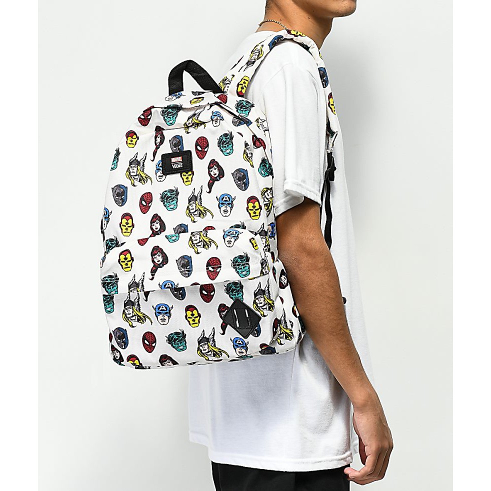 Balo Van.s x Marvel Old Skool Backpack - White [Auth-Chính Hãng] - Siêu Đẹp