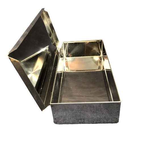 Hộp Trung Gò, Hộp Inox 304 Chữ Nhật Đựng Dụng Cụ Spa, Y Tế, Khay Inox Có Nắp Có Bản Lề size 18x8,5x4cm