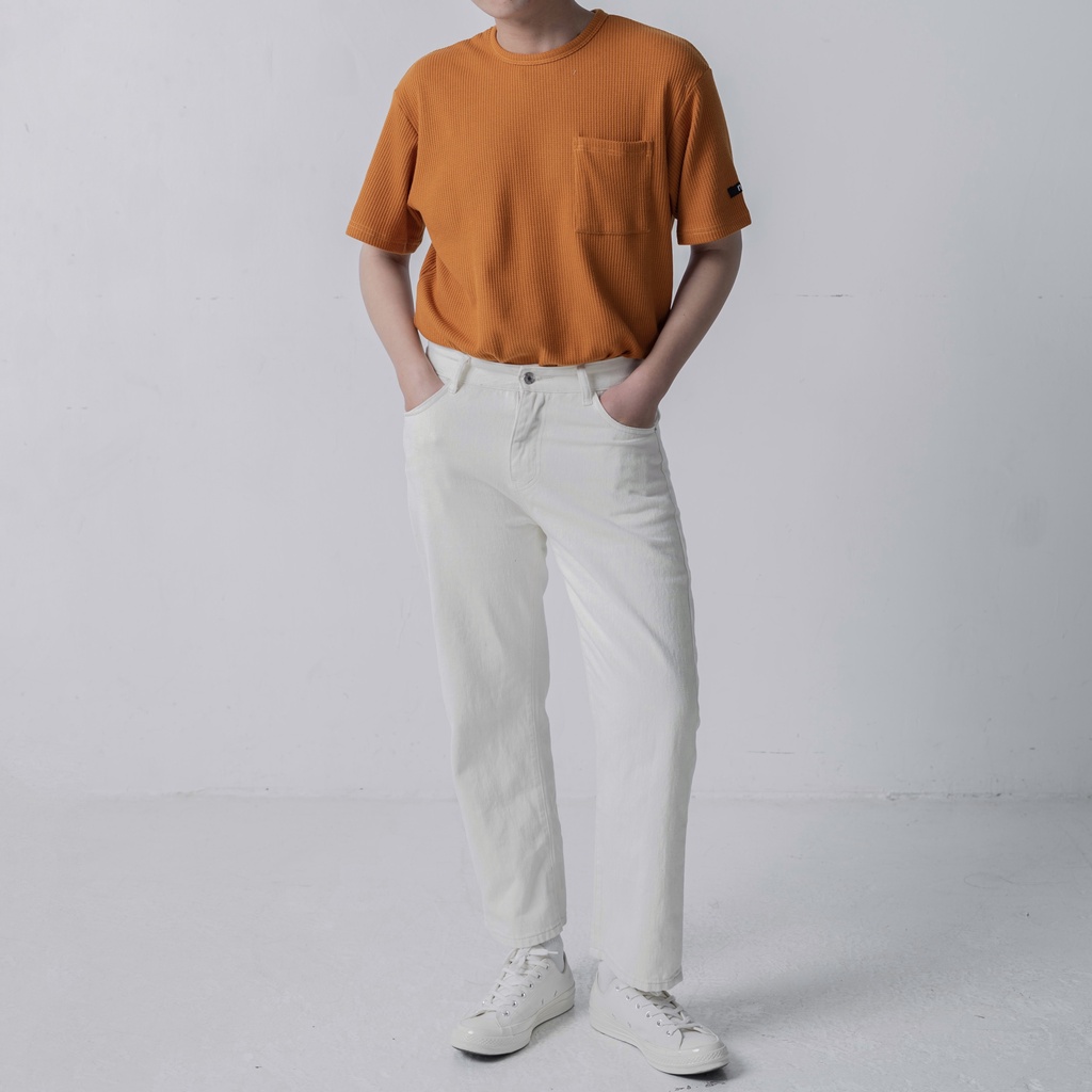 ÁO THUN BASIC NAM NỮ VẢI TỔ ONG - LABEL POCKET - NOIR STUDIOS