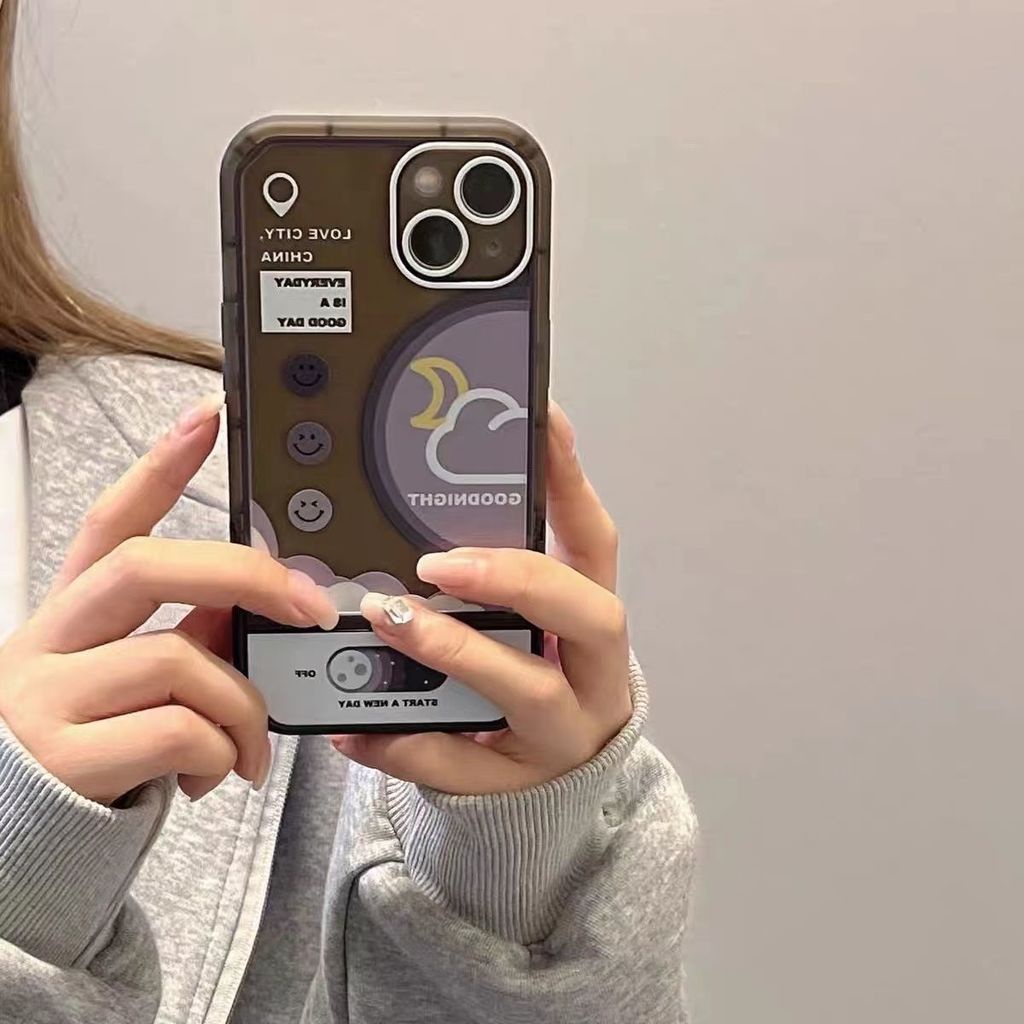 Ốp Điện Thoại Silicon Mềm Họa Tiết Báo Thời Tiết Kèm Giá Đỡ Cho IPhone 12 13 11 Pro Max X Xs Max Xr