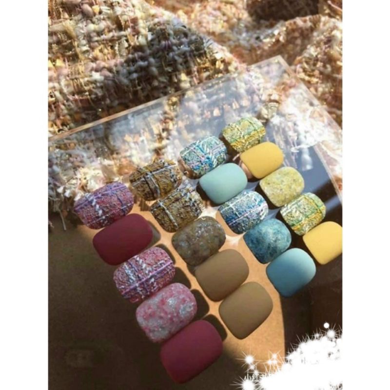 Set nhũ giắc 6 màu trang trí móng-phụ kiện nail