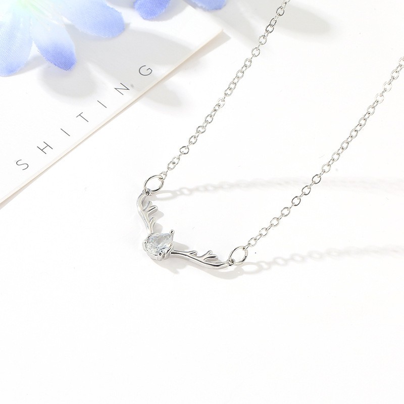 Vòng cổ chuỗi hợp kim mặt hình sừng hươu thời trang đẹp mắt cho nữ