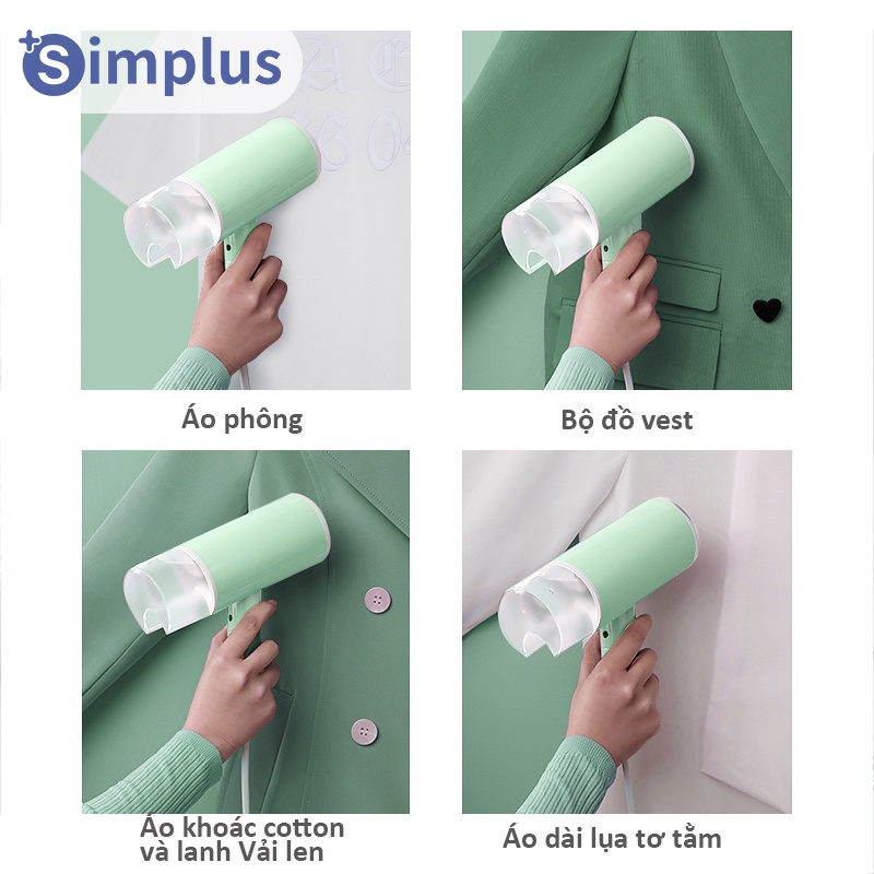 Bàn ủi hơi nước cầm tay Simplus tiện lợi Dung tích nước 130ml công suất lớn 800W