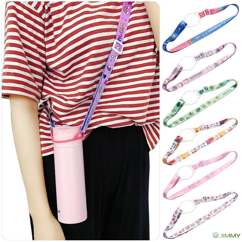 ღ Hoạt Hình Nước Dây Đeo Vai Di Động Khóa Dây Dễ Thương Có Thể Điều Chỉnh Di Động Cho Bé Ngoài Trời Đi Bộ Đa Năng Ấm Siêu Tốc Phụ Kiện