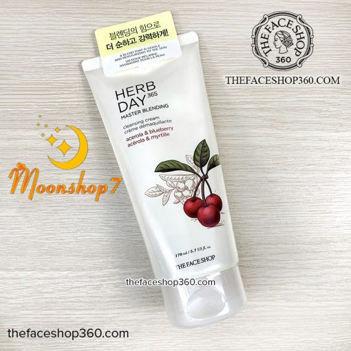 Kem tẩy trang The Face Shop Herb Day 365 Master Blending Cleansing Cream TFS loại bỏ sạch bụi bẩn 170ml
