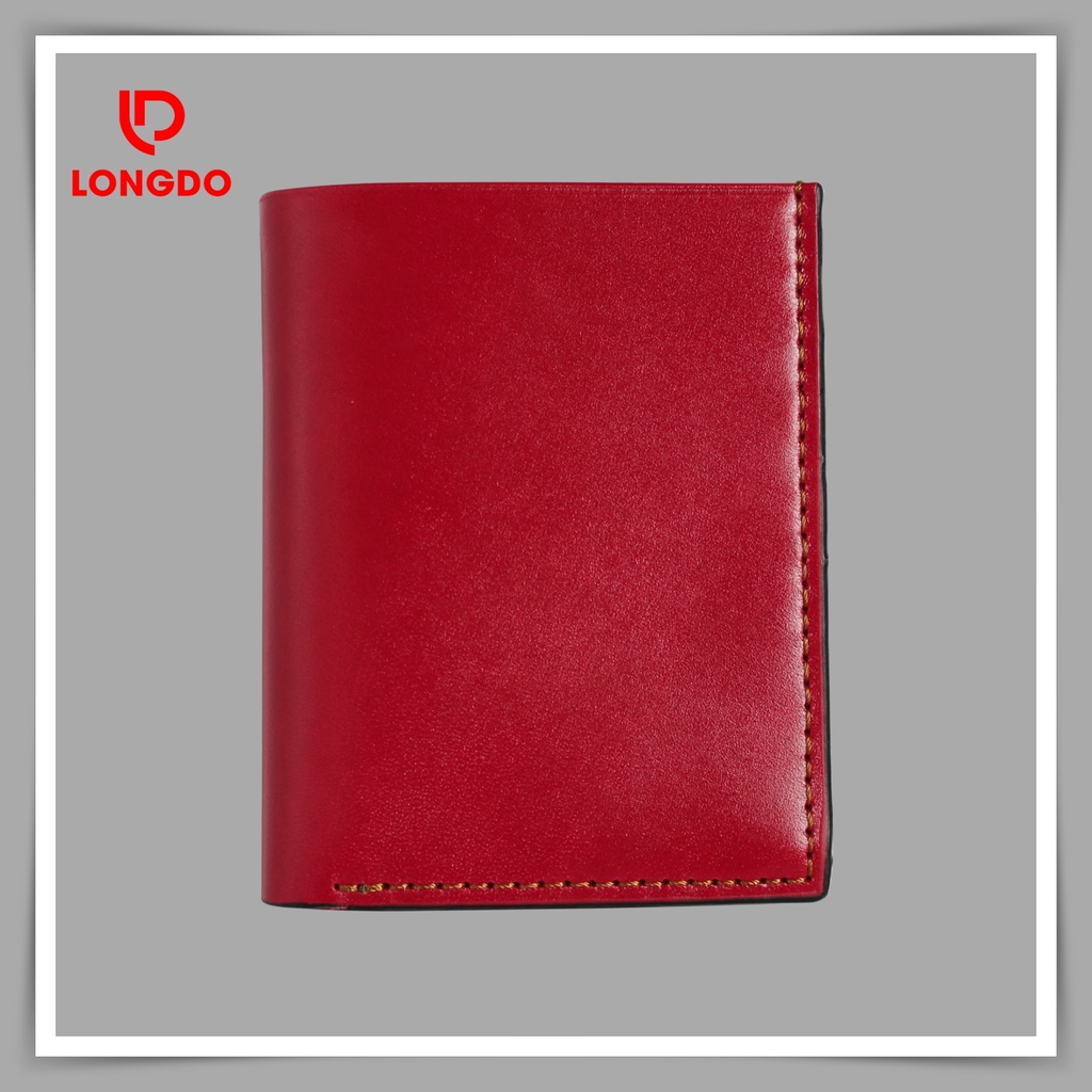 Ví da nam đứng cao cấp - Cam kết da bò thật 100% - Hàng chính hãng thương hiệu Longdo Leather - BD01