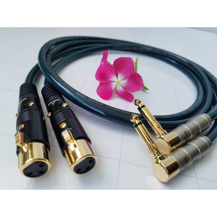 Dây Canon Cái ra 6 ly vuông hàng cao cấp Audio Phile England - dây tín hiệu âm thanh Jack Canon và jack 6 ly