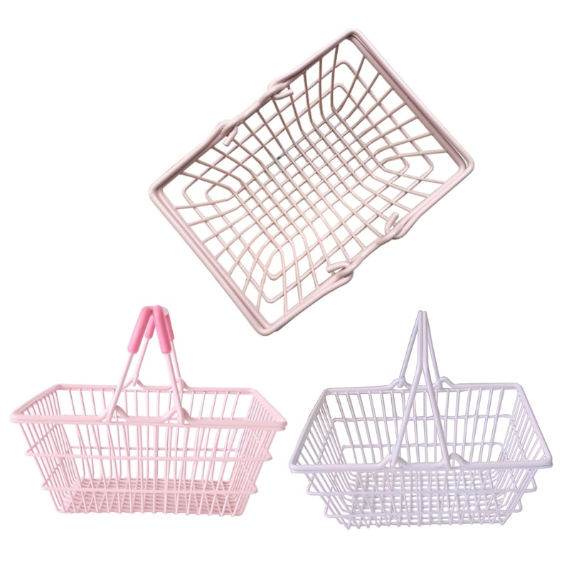 Giỏ Sắt Đựng Đồ Có Tay Cầm Tiện Dụng Phong Cách Bắc Âu