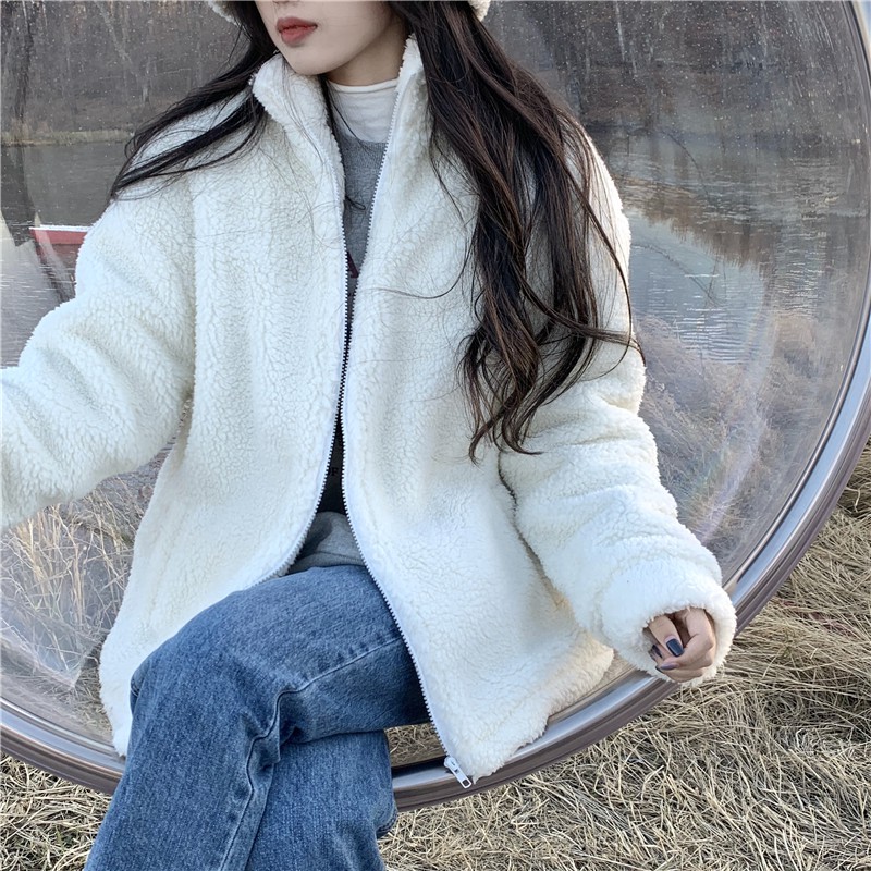 AK28_ÁO KHOÁC LÔNG CỪU ULZZANG SIÊU ẤM ÁP