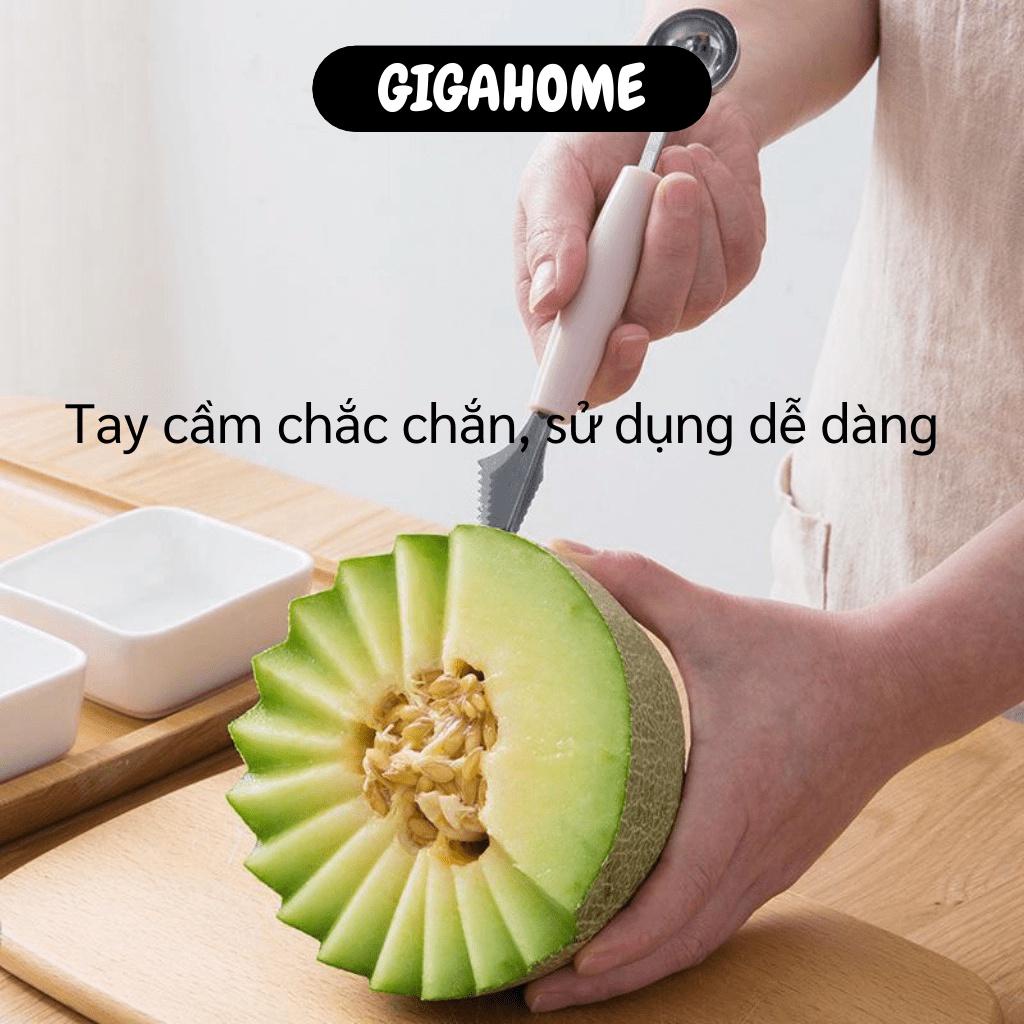 Dụng cụ gọt tỉa trái cây 2 đầu  GIÁ VỐN] Dụng cụ gọt vỏ, muỗng múc ruột trái cây tiện lợi 8114