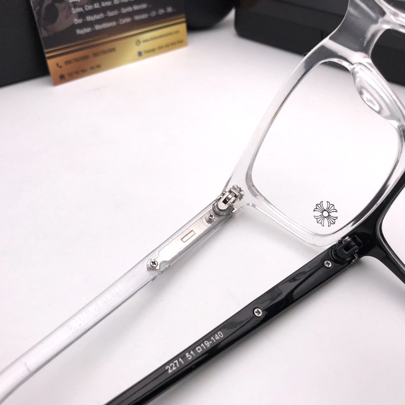 Gọng kính thời trang Chrome-Hearts mắt vuông cá tính 2271