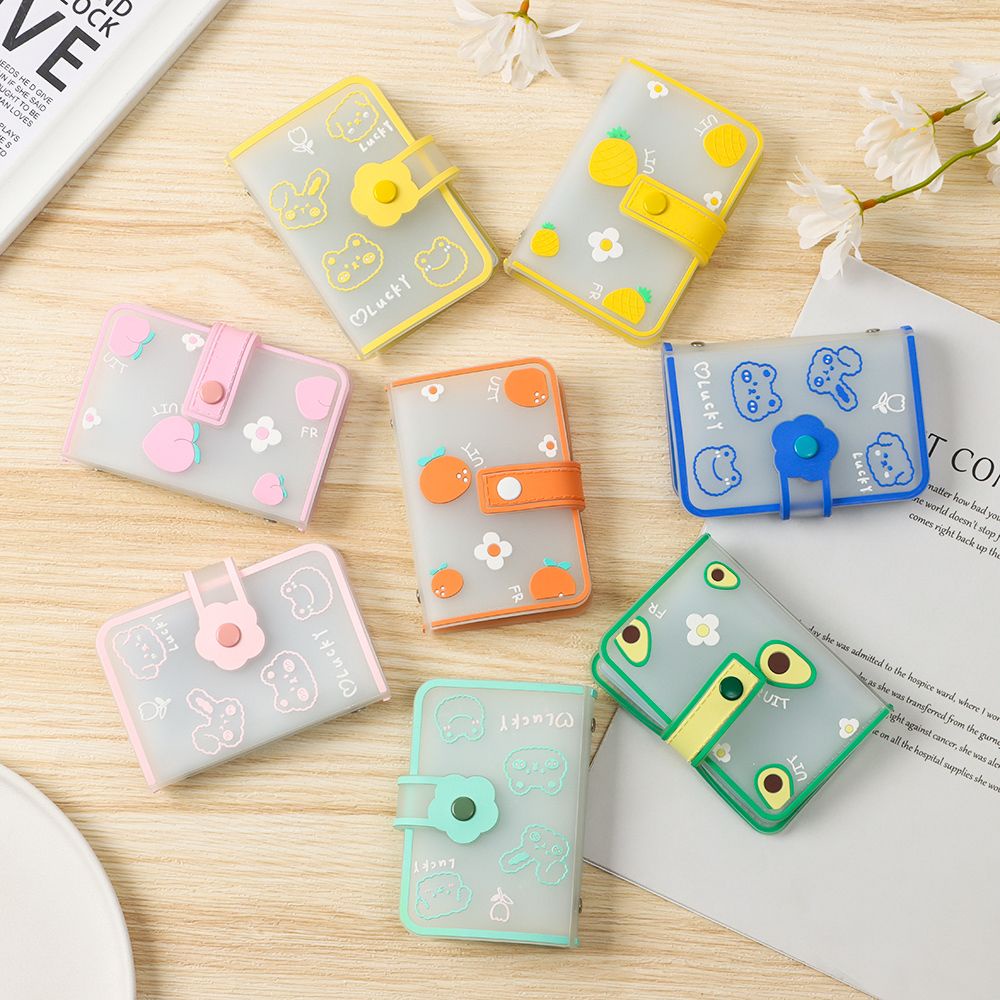 Album nhỏ có 20 ngăn túi đựng ảnh/ thẻ in hình trái cây nhiều màu tùy chọn