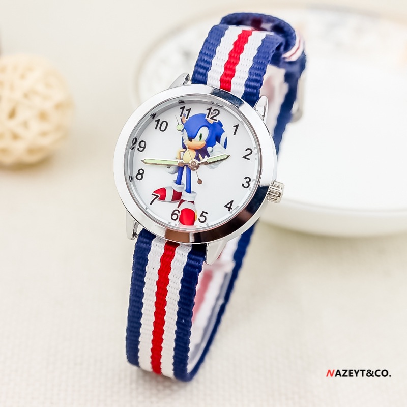 Đồng Hồ Đeo Tay Điện Tử Dây Vải In Hoạt Hình Đáng Yêu Dành Cho Trẻ