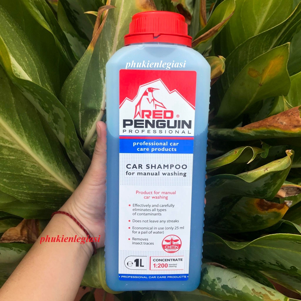 Xà Bông Xà Phòng Rửa Xe XADO Red Penguin For Manual Car Washing 1L
