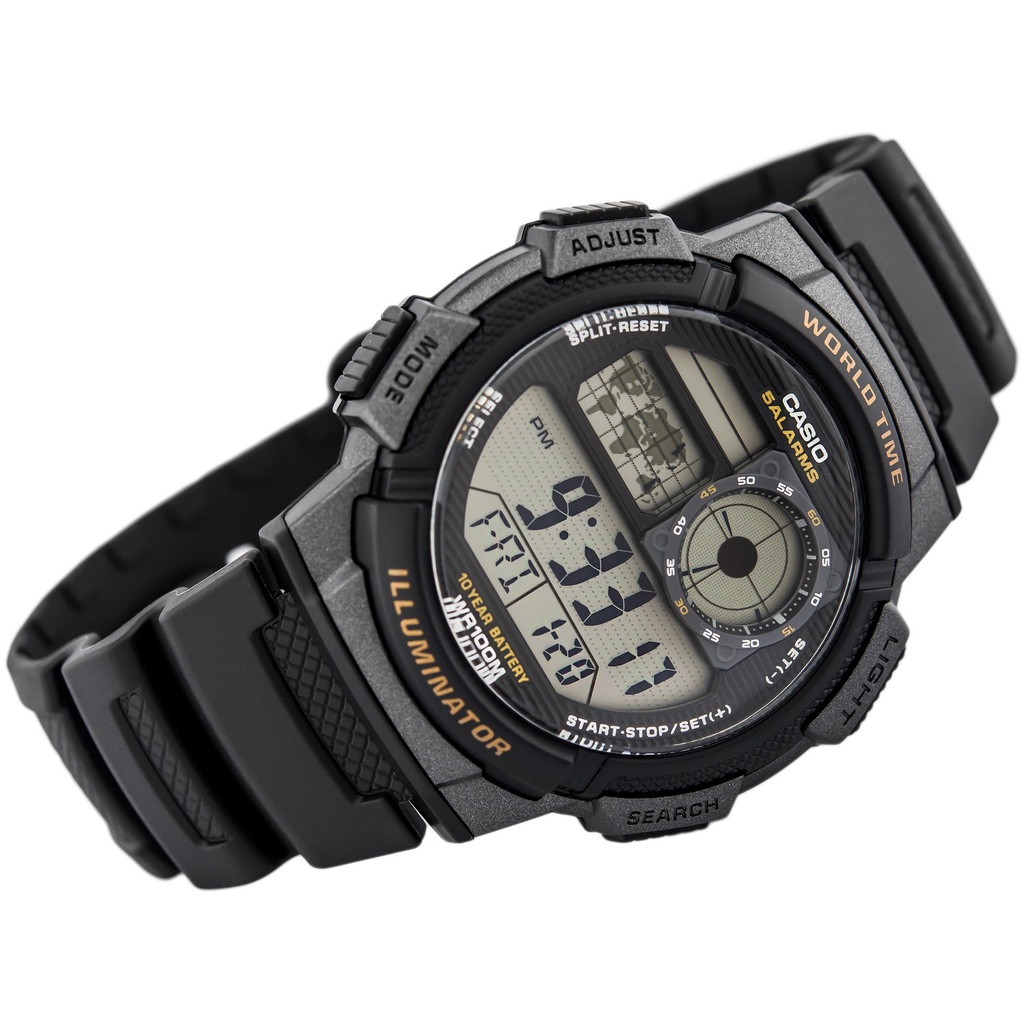 Đồng hồ nam dây nhựa Casio chính hãng Anh Khuê AE-1000W-1AVDF (43mm)