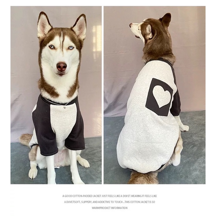 ÁO BIG SIZE CHO CHÓ LỚN MẪU TÚI TRÁI TIM ♥️