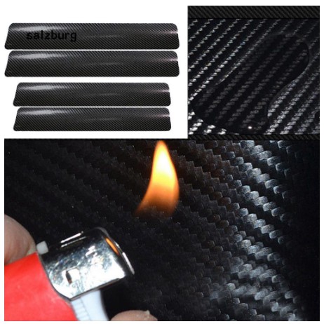 Decal tem Miếng dán 3D carbon cacbon trang trí chống trầy chân cửa xe hơi ô tô cabon