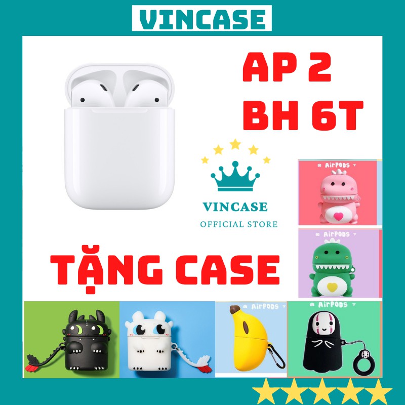 ⚡Tai Nghe Bluetooth Cao Cấp AP 2⚡ Chip Jerry - Đổi Tên &amp; Định Vị Bảo Hành 6 Tháng,lỗi 1 đổi 1-vincase