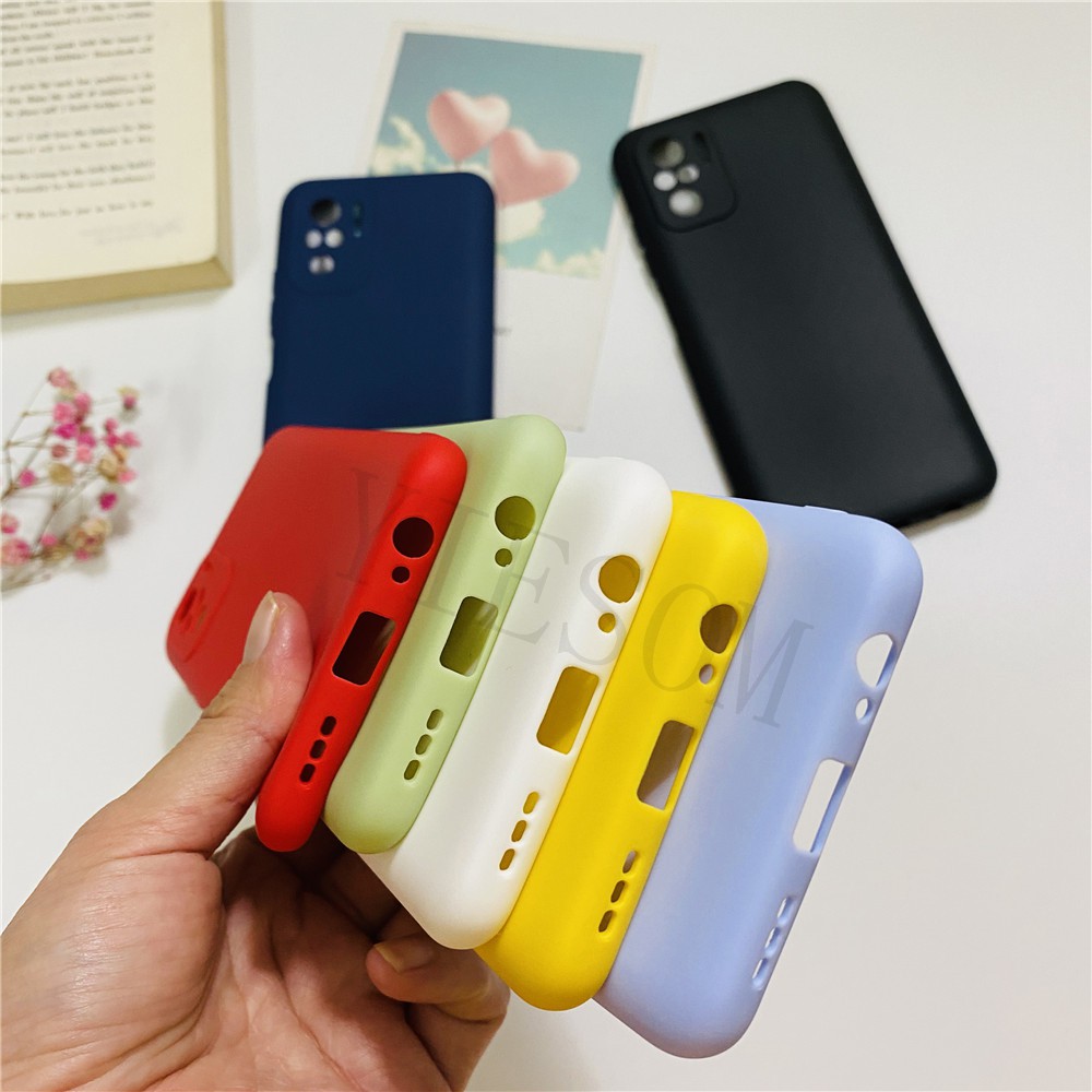 ốp điện thoại Tpu Silicone Màu Trơn Thời Trang Cho Xiaomi Redmi Note 10 Redmi Note 10 Pro