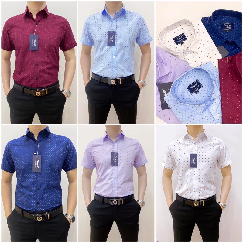 bán sỉ áo sơ mi nam hoạ tiết công sở