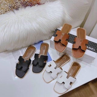 Dép lê nữ chữ H trơn 3 màu