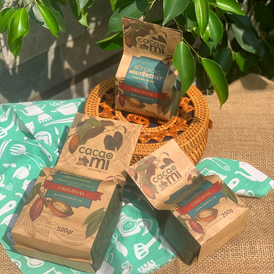 Bột cacao nguyên chất không đường CACAO MI Original giảm cân ăn kiêng Keto Eat Clean, chuyên pha cafe trà sữa [80g/250g]