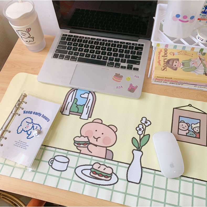 [Xả Kho] Bàn Di Chuột, Miếng lót chuột siêu dễ thương, super cute, cỡ lớn 66x29.5 cm | BigBuy360 - bigbuy360.vn