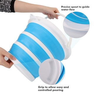 Thùng đựng nước 10L chất liệu silicon chất lượng cao có thể xếp gọn tiện lợi