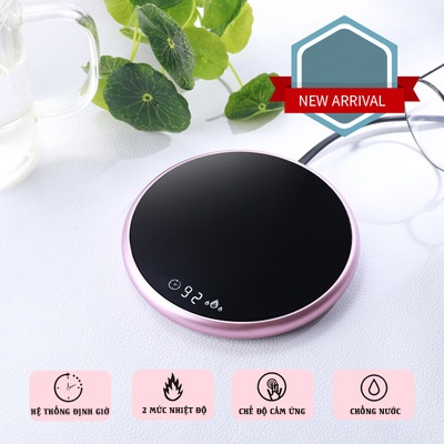 Đế hâm nóng và giữ nhiệt đồ uống văn phòng, Máy làm nóng sữa,cà phê,trà,nước nút cảm ứng, có thể hẹn giờ, làm nóng nhanh